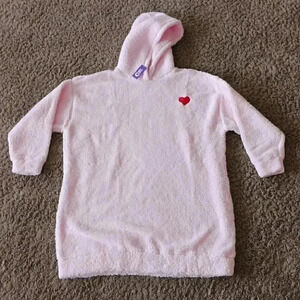 Sugar & Jade Girl's Hoodie Nightgown Pink Admirer XL